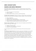 Chamberlain College of Nursing NR 327  WEEK 2 OB EDAPT NOTES