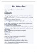 NRNP 6665/NRNP6665 MidTerm Version 3: 100 Questions answered and Graded: Psychotherapy with 100% verified solutions-2023-2024