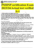 PMHNP certification Exam 2023/24(Actual test verified A+)