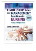 Test Bank For Leadership Roles and Management Functions in Nursing Theory and Application 11th Edition By Bessie L. Marquis, Carol Jorgensen Huston