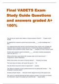 Final VADETS Exam  Study Guide Questions  and answers graded A+  100% 