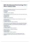 NSG 533 Advanced Pharmacology Test 1  Week 4 QUICK PASS