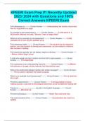 KPEERI Exam Prep #1 Recently Updated 2023/ 2024 with Questions and 100% Correct Answers KPEERI Exam