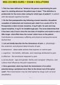 NSG 233 MED-SURG 1 EXAM 4 SOLUTIONS QUESTIONS AND ANSWERS GRADED A+