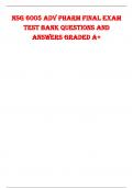 NSG 6005 Adv Pharm FINAL EXAM TEST BANK QUESTIONS AND ANSWERS GRADED A+