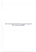 RN VATI Fundamentals 2019 Assessment; Virtual ATI Test_ Answered Fall 2023.