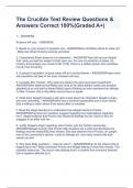 The Crucible Test Review Questions & Answers Correct 100%(Graded A+)The Crucible Test Review Questions & Answers Correct 100%(Graded A+)