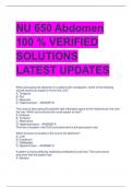 NU 650 Abdomen 100 % VERIFIED SOLUTIONS  LATEST UPDATES