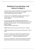 Plumbing Exam Questions And Answers Graded A