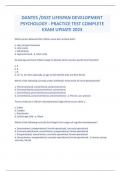 DANTES DSST LIFESPAN DEVELOPMENT PSYCHOLOGY - PRACTICE TEST COMPLETE EXAM