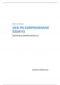 100% REVIEWED HESI PN COMPREHENSIVE  EXAM V3 QUESTION & ANSWERS (RATED A+)