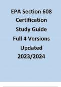  EPA Section 608 Certification Study Guide Full 4 Versions Updated 2023/2024