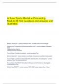  Arthrex Sports Medicine Onboarding Module #5 Test questions and answers well illustrated.