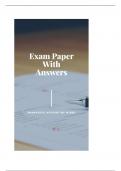 Exam Paper for Managerial Accounting in BBA (With Answers)