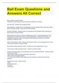 Bail Exam Questions and Answers All Correct 