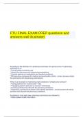  PTU FINAL EXAM PREP questions and answers well illustrated.