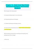 Chapter 14 - Gold Coast Real Estate Homework Questions and Answers Graded A