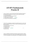 ATI RN Fundamentals Practice B Proctored 