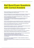 Bail Bond Exam Questions with Correct Answers 