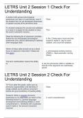 LETRS Unit 2 Session 1 Check For Understanding EXAM ELABORATION LATEST UPDATE 2023|2024