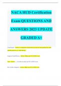 HUD BUNDLED EXAMS QUESTIONS AND ANSWERS WITH COMPLETE AND CERTIFIED  SOLUTIONS GRADED A+