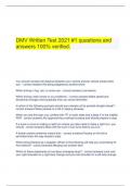  DMV Written Test 2021 #1 questions and answers 100% verified.