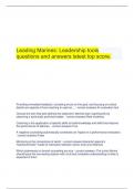   Leading Marines: Leadership tools questions and answers latest top score.