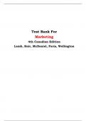 Test Bank For Marketing 4th Canadian Edition Lamb, Hair, McDaniel, Faria, Wellington 