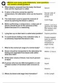 MEDCA exam study guide Phlebotomy exam questions and answers already graded A