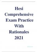 HESI Comprehensive Exam Practice With Rationales Latest Update