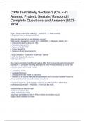 CIPM Test Study Section 2 (Ch. 4-7) Assess, Protect, Sustain, Respond | Complete Questions and Answers|2023-2024