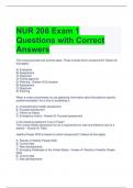 NUR 206 Exam 1 Questions with Correct Answers 