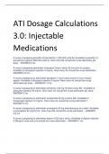 ATI Dosage Calculations  3.0: Injectable  Medications