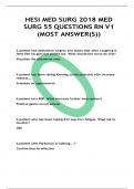 HESI MED SURG PROCTORED EXAM 2023/2024 QUESTIONS AND ANSWERS GRADED A LATEST VERSION DOWNLOAD TO SCORE A