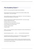 Fire Academy Exam 1 questions and 100% correct answers