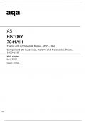 Aqa AS History 7041/1H June2023 MARK SCHEME.