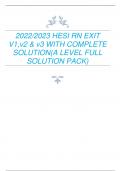 Hesi rn Exit-v1-v3-2020- test bank for /HESI RN Exit V1-V3 2020/2021 TEST BANK