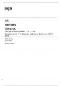 Aqa AS History 7041/1A June 2023 MARK SCHEME.