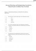 Test Bank For Advanced Physiology and Pathophysiology Essentials for Clinical Practice 1st Edition By Nancy C. Tkacs , Linda L. Herrmann, Randall L. Johnson |All Chapters, Complete Q & A, Latest|(GRADED A+)