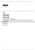 Aqa AS History 7041/2R June2023 QUESTION PAPER and MARK SCHEME VERIFIED.