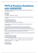 PHTLS Practice Questions with ANSWERS