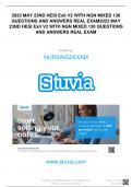 2023 MAY 23ND HESI Exit V2 WITH NGN MIXED 130 QUESTIONS AND ANSWERS REAL EXAM2023 MAY 23ND HESI Exit V2 WITH NGN MIXED 130 QUESTIONS AND ANSWERS REAL EXAM written by NURSING2EXAM     www.stuvia.com Stuvia.com - The Marketplace to Buy and Sell your Study M