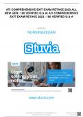 ATI COMPREHENSIVE EXIT EXAM RETAKE 2023 ALL NEW GEN | 180 VERIFIED Q & A| ATI COMPREHENSIVE EXIT EXAM RETAKE 2023 | 180 VERIFIED Q & A written by NURSING2EXAM www.stuvia.com Downloaded by: NURSING2EXAM | mianom265@gmail.com Distribution of this document i