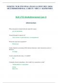 NUR2755 / NUR 2755 FINAL EXAM (LATEST 2023 / 2024): MULTIDIMENSIONAL CARE IV / MDC 4 - RASMUSSEN