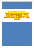 Test Bank for Porth's Pathophysiology Concepts of Altered Health States 10th Edition by Tommie L. Norris | 2018/2019 | 9781496377555 | Chapter 1-52 | Complete Questions and Answers A+