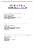 NYS EMT EXAM PRACTICE TEST #1 2023/2024