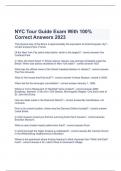 Package deal for NYC Tour Guide Exam With 100% Correct Answers 2023