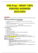 VISE Prep - NR667 100%  VERIFIED ANSWERS  2023/2024