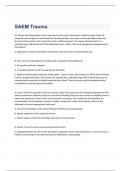 SAEM Trauma exam questions and 100% correct answers