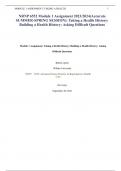 NRNP 6552 Module 1 Assignment 2023/2024(Accurate SUMMER-SPRING SESSION): Taking a Health History: Building a Health History: Asking Difficult Questions